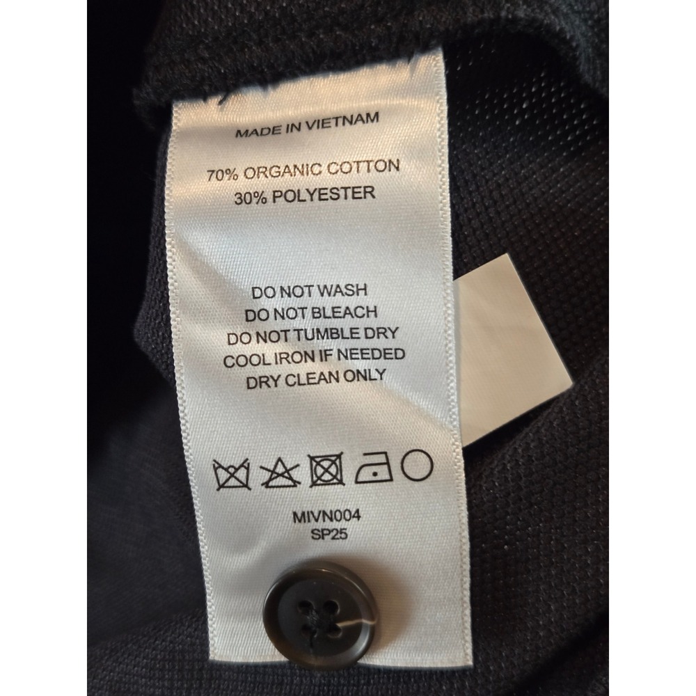 Quince Cotton Pique Knit Overshirt Mens Large Black Organic Blend Shacket L - Picture 5 of 10